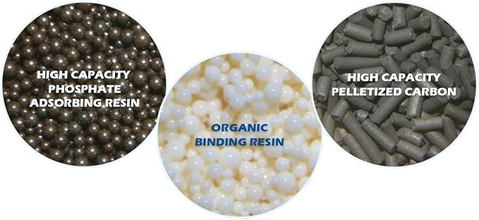 Boyd Chemi‑Pure Blue 11 oz Aquarium Filtration Media Premium Extruded Carbon + Ion‑Exchange Resins in Nylon Bag Clears Toxins, Phosphates & Metals
