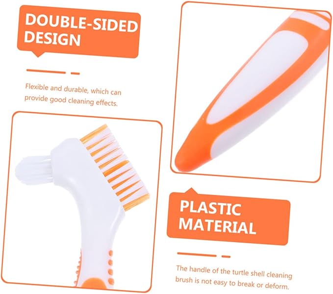 2Pcs Turtle Shell Cleaning Brush Aquatic Tortoise Mud Multi-Functional Brush with Dense Bristles for Shell Cleaning for Turtle Conch Care