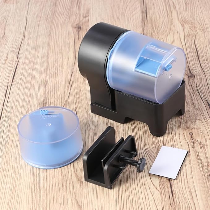 Yardwe Automatic Fish Feeder for Vacation -Hour Timer Large Fish Tank Smart Food Dispenser Rim-Mounted/air Pump
