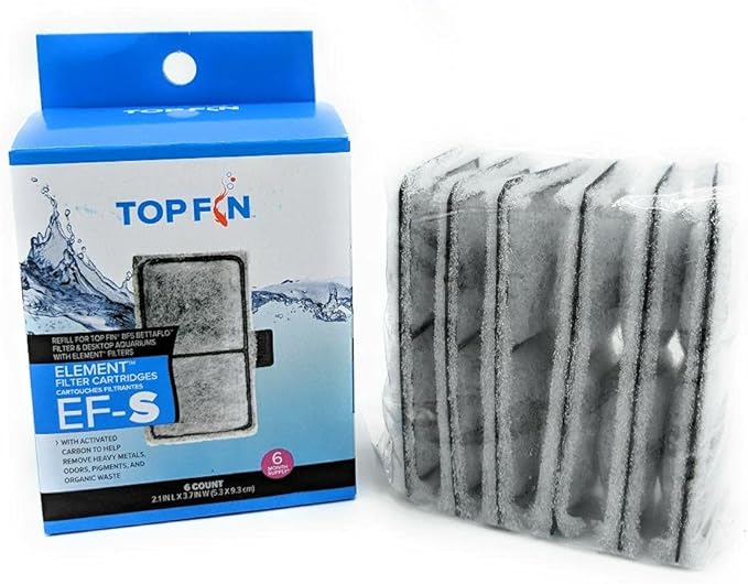Top Fin EF-S Element Filter Cartridges (6 Count) for Fish Tank