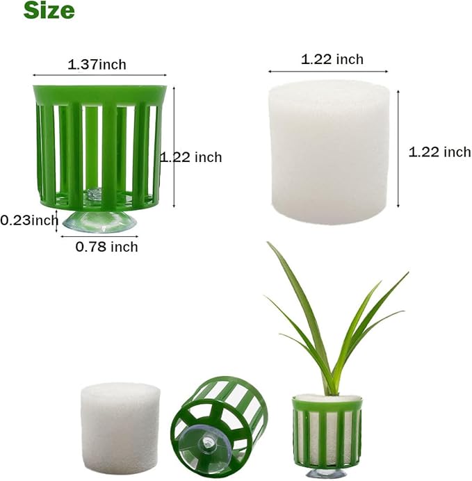 24 Set Anti-Floating Aquarium Plant Rings, Aquatic Plants Fixed Rings with Suction, Aquarium Landscape Plastic Plant Fixing Aquarium Plant Weights Pot Fish Tank Accessories