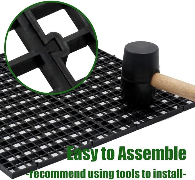 LINLAN 8 Pieces 5.9x11.8in (15X30cm) Aquarium Grid Plastic, Fish Tank Divider, Egg Crate for DIY Filtration and Bottom Protection in Aquascaping (Black-No Accessories)