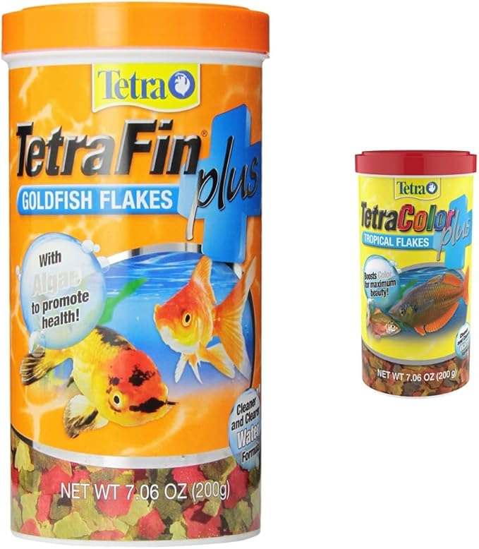 TetraFin Goldfish Food Flakes and TetraColor Tropical Fish Food Flakes