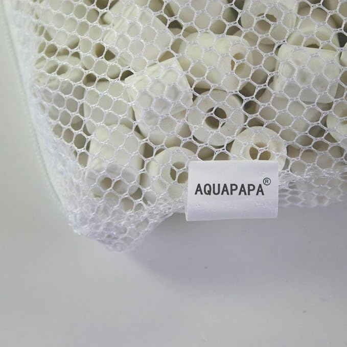 100 Bio Balls + 2 lbs Bio Ceramic Rings for Aquarium Fish Tank Pond Canister Filter