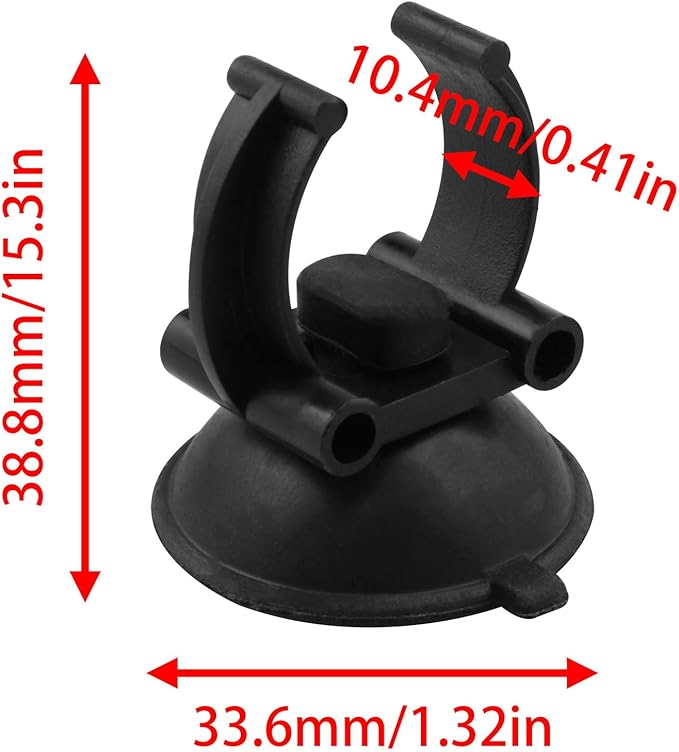 Aquarium Suction Cups Heater Suction Cup with Clamp for Aquarium Heaters Piping Hoses Plant Fish Tanks 12PCS