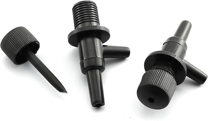 DGZZI Aquarium Air Pump Valve 5PCS Black 2 Way Fish Tank Air Line Flow Control Regulator Valve