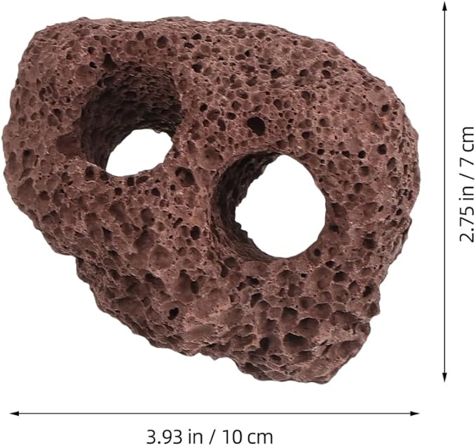 IMIKEYA 6Pcs Lava Rock Aquarium Decor: Natural Volcanic Stones for Fish Tank Landscape Porous Aquarium Rocks for Aquascaping, Terrarium Landscaping