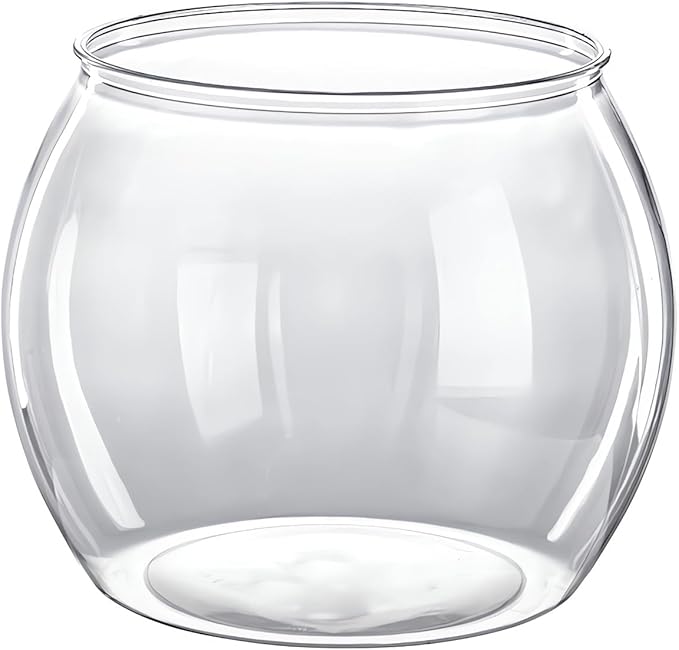 5 Gallon Crystal Clear Shatterproof Plastic Round Fish Tank, Multi-Use Large Bowl for Terrarium, Flower Vase & Home Centerpiece, Decorative Gift for Fish Enthusiasts