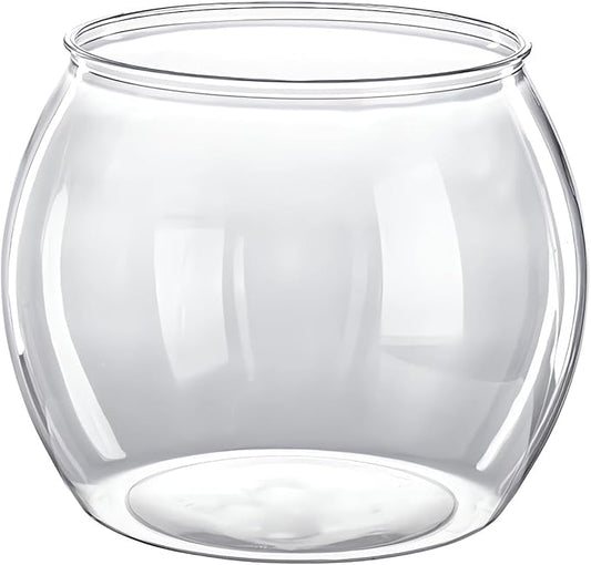 5 Gallon Crystal Clear Shatterproof Plastic Round Fish Tank, Multi-Use Large Bowl for Terrarium, Flower Vase & Home Centerpiece, Decorative Gift for Fish Enthusiasts