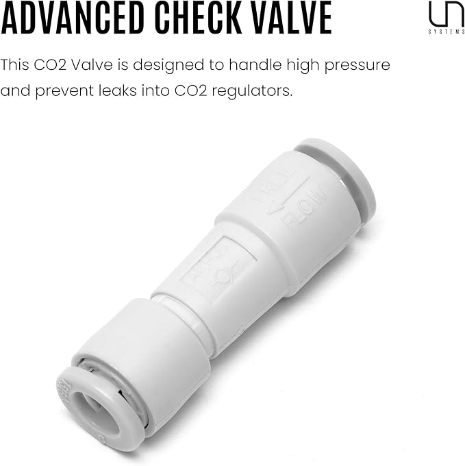 Ultum Nature Systems Advanced CO2 Check Valve - 6mm 3/16” One Way Air Valve for Freshwater Aquarium Airline Tubing, Prevent Backflow, Unidirectional Flow Control Air Pump Attachment - 1 Pack