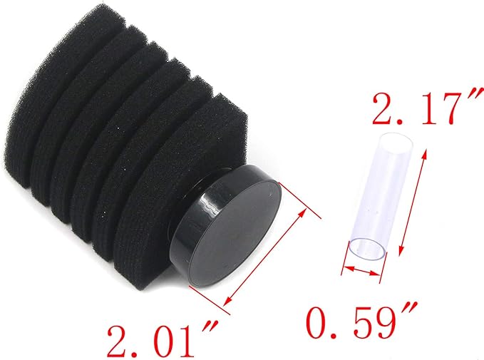 MY MIRONEY 2-Pack Sponge Filter Aquarium Corner Filter Corner Sponge Filter Breeding Shrimp Nano Fish Tank - Tank Size:21 Gallon