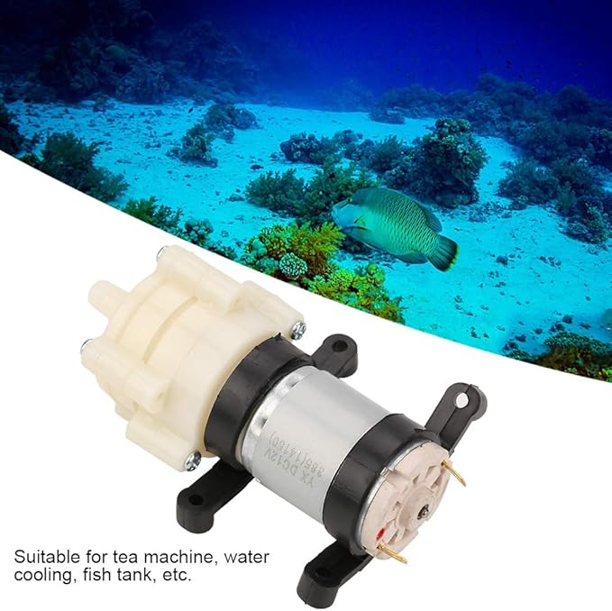 385 DC 12V Mini Water Suction Pump Low Noise Electric Diaphragm for Tea Machine Fish Water Dispenser