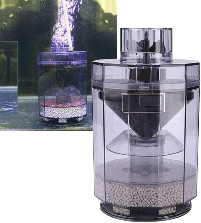 JTLB Fish Complete Aquarium External Canister Filter 16×9×9 Multi Functional Aquarium Filter Bucket Round Shape Fish Automatic Suction Cleaner