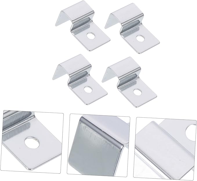 4pcs Support Frame Fish Tank Bracket Fish Tank Lid Holder Support Aquariums Glass Cover Clip Fish Tanks Fish Tank Glass Cover Clip Glass Holder Stainless Steel Equipment Frameless