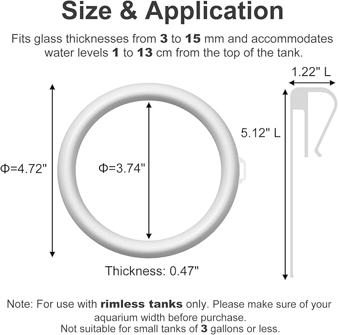 Clip On Fish Feeding Ring, Floating Aquarium Feeder, Non-Shedding Fish Food Holder for Betta Goldfish Guppy Turtle
