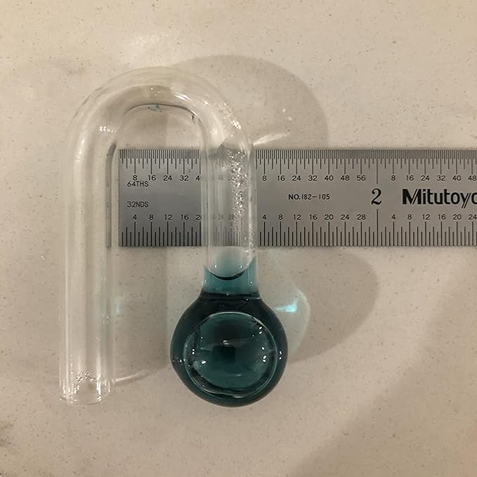 1PCS CO2 Drop Checker J Shape Glass Hang On Monitor CO2 Indicator for Aquarium Planted Fish Tank