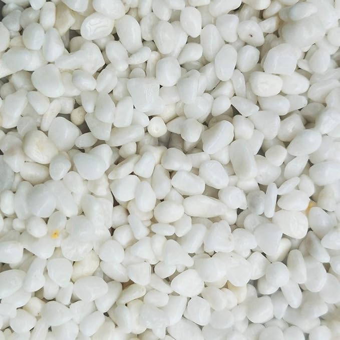 Aquarium Decorative Sands White Gravel Pebbles Fit for Aquariums Succulent Plants Terrarium Landscape, 2 Pounds