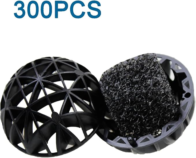 AQUANEAT 1.4" Large Bio Balls for Pond Filter Koi Pond Aquarium Fish Tank Sump Filter Media with Free Media Bag 300pcs