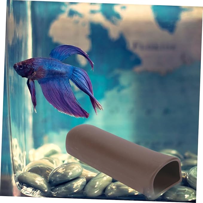 NOLITOY 1pc Fish Shelter Habitat Decoration for Aquariums Flat Bottom Fish Tank Ornament Sands Props for Shrimp Breeding and Natural Environments