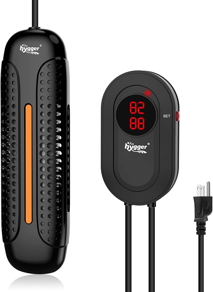 hygger Aquarium Heater 1200W Fish Tank Heater with LED Controller, Multiple Safety Protections, Anti-Cooking Fish Alarm, Auto Stop Heating Protection, for 132-264 Gallon Freshwater Saltwater Tank