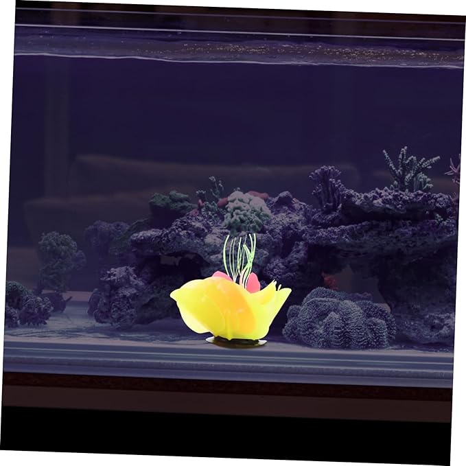 MERRYHAPY Silicone Coral Adornment for Aquariums Simulation Coral Plant Decoration Safe Non- for Fish Tank Landscape Aesthetic for Home Office Use