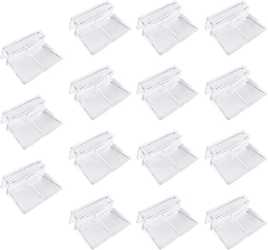 Aquarium lid Clips 15Pcs Acrylic Aquarium Support Brackets for Glass Covers High Transparency Fish Tank Cover Holder Universal Fit