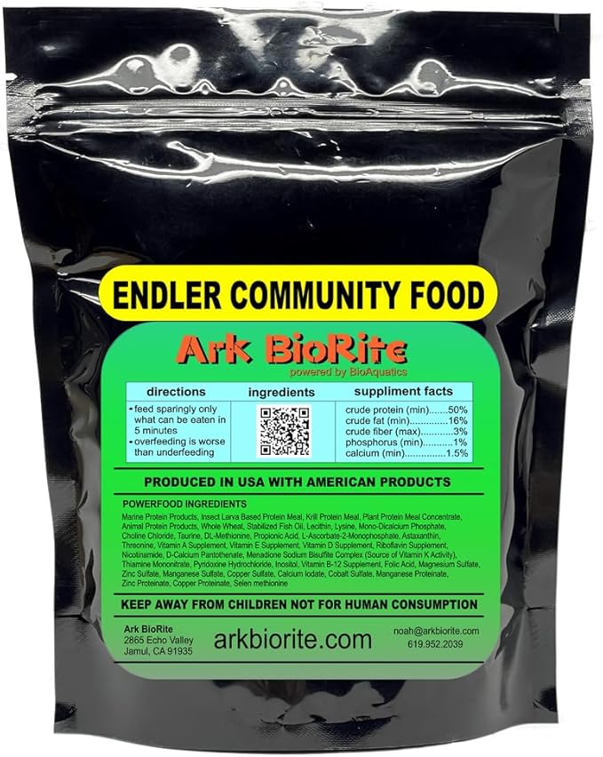 (2oz, Endler) Fish Food Species Specific - All Natural - Science Based Formula - Cleaner Water - Nutritional Powerfood for Special Fish Breeders, No Fillers
