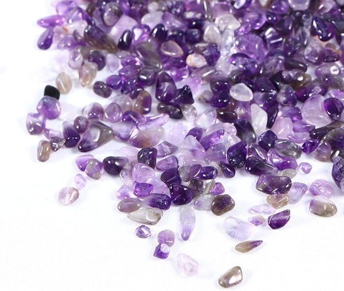 HOMSFOU Decorative River Rock Stones Fish Tank Decoration Botanical Decor Decorative Crystal Pebbles Mixed Pebbles Gravel Fish Tank Gravel Decor Stones White Crystal Purple Crystal Gravel