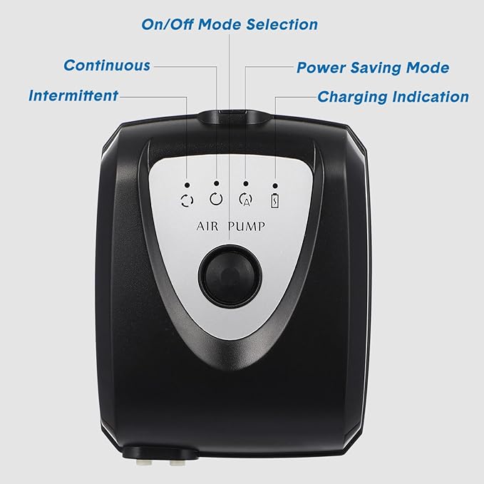 Tofficu Aquarium Air Pump Air Pump Aquarium Solar Pump Sets Oxygenation Equipment for Fish Tank Garden Pond Portable