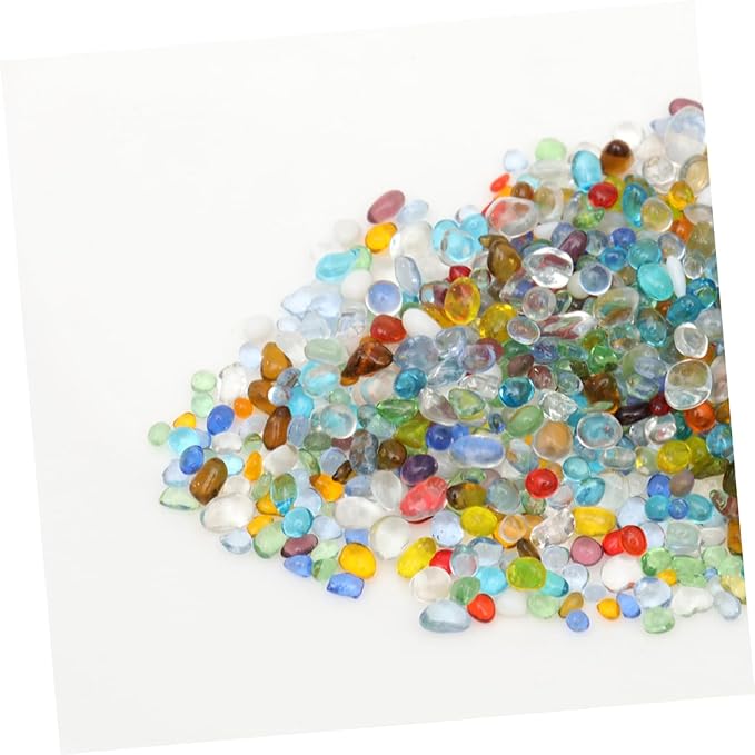BESPORTBLE 500g Fish Tank Decorative Stones Glass Gravel Aquarium Sand for Fresh Saltwater Underwater Decor