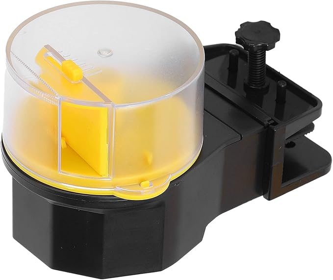 Automatic Fish Feeder, Feeder, Aquarium Dry Granular Timed Ble Convenient Feeders Flake Food for Blue Easy Installation DispenserBlue (Yellow)
