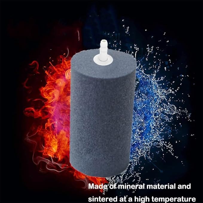 Large Air Stone, Air Stone Hydroponics, 4 x 2 Inch Large Air Stone Cylinder Bubble Diffuser for Aquarium, Fish Tank, Pond and Hydroponics Air Pump, Growing System, Circulation