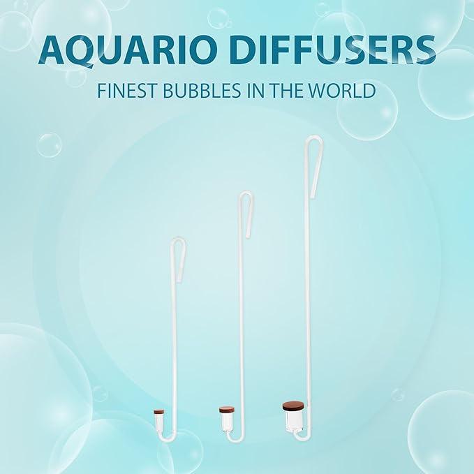 Aquario Neo CO2 Aquarium Diffuser - CO2 Diffuser Aquarium Kit, CO2 Diffuser for Aquarium Plants, CO2 System for Aquarium - Curved Original Diffuser, Medium