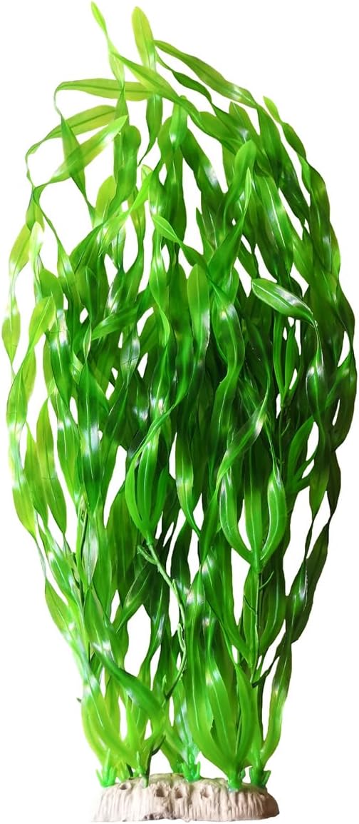 Tall Green Long Leaves Aquarium Décor Plastic Plants Fake Plants Artificial Plants Large 20 Inches 6502