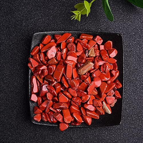 50/100g Natural Stones Gravel Crystals Chip Quartz Minerals Reiki Healing Tumbled Agates Specimen Gemstones Home Aquarium Decor (Color : Red Jasper, Size : 50g)
