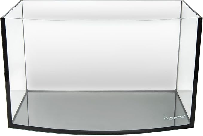 Aquatop EuroStyle Bowfront - 8.7-Gallon Nano Semi-Circle Glass Aquarium, Safe for Freshwater & Saltwater, Desktop Fish Tank, Panoramic Tank, ES-18