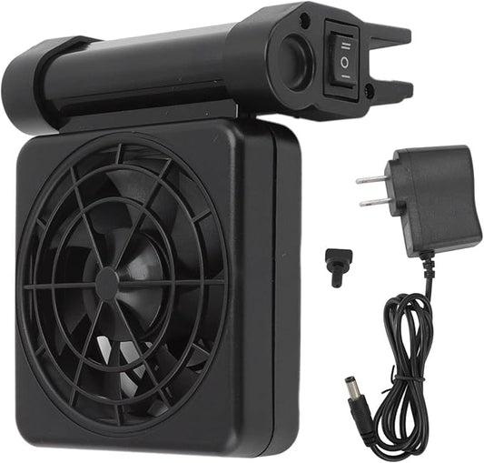 Zerodis Aquarium Cooling Fan, Adjustable Wind Speed Mini Fish Cooling Fan US Plug 100‑240V, Power Saving Mute Cooling Fan Small Crab Shape Fan Aquarium Chiller Fan(1 Fan)