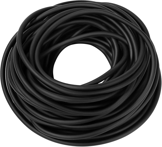 AQUANEAT 50 Feet Aquarium Airline Tubing, Standard 3/16" Tubing for Fish Tank Air Pump (Black)
