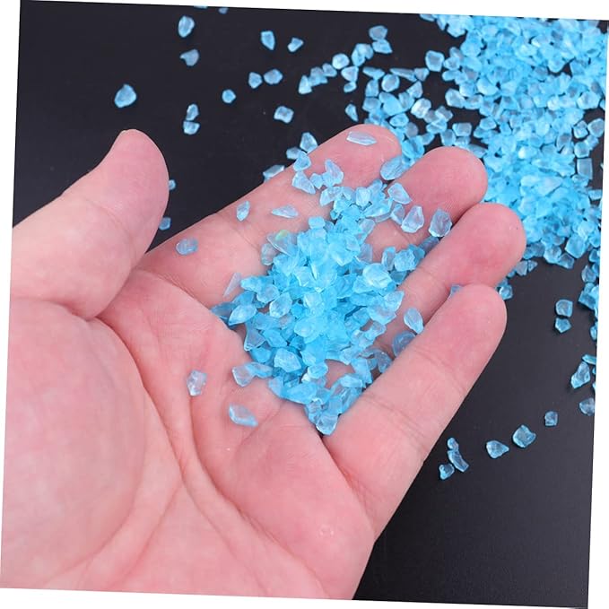 2pcs Craft Sand Decorative Glass Pebbles for Sand Art Micro Landscape Fish Tank Decoration