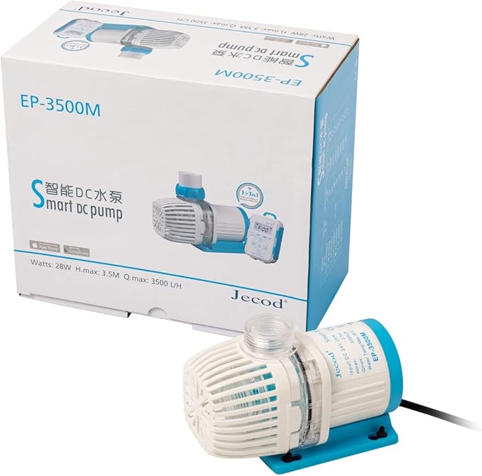 Jecod EP Smart DC Pump with LCD Display Controller for Saltwater Tank (EP-3500M, 925GPH)