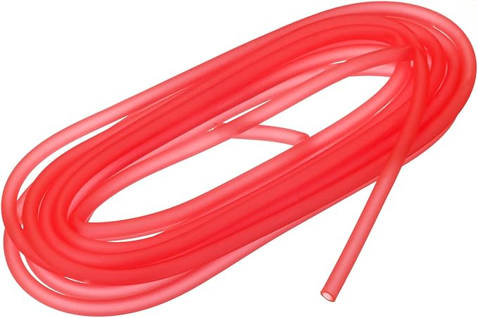 uxcell Aquarium Airline Tubing Hose 5/32" ID 15/64" OD 1Pcs 13.12 Ft Silicone Flexible Airline Tubing for Fish Tank, Terrariums, and Hydroponics, Red