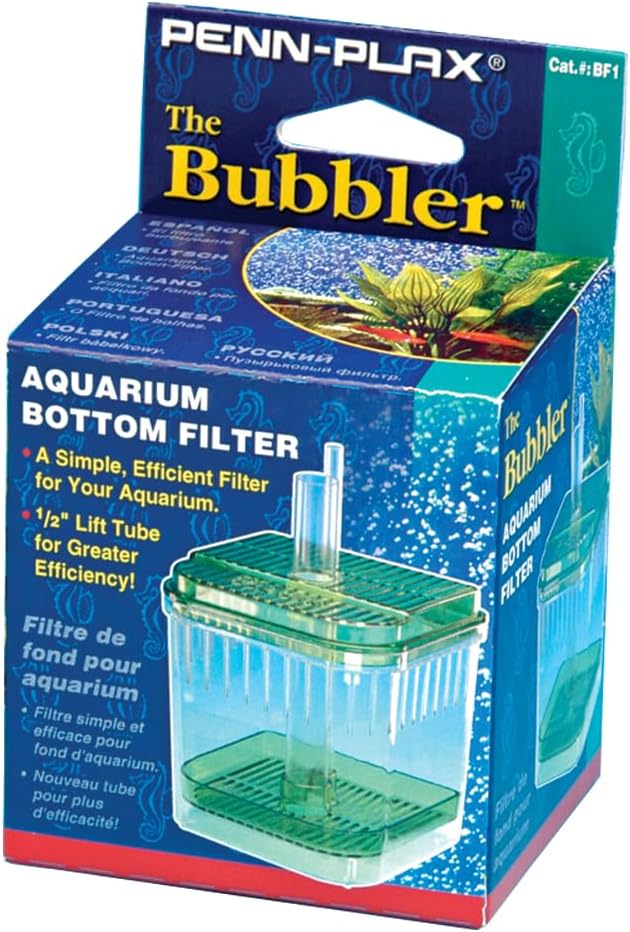 Penn-Plax Bubbler Filter for Cleaning Aquarium Fish Tanks - 10 Gallon