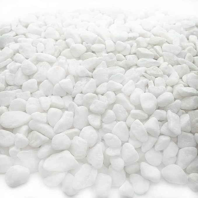 Aquarium Decorative Sands White Gravel Pebbles Fit for Aquariums Succulent Plants Terrarium Landscape, 2 Pounds