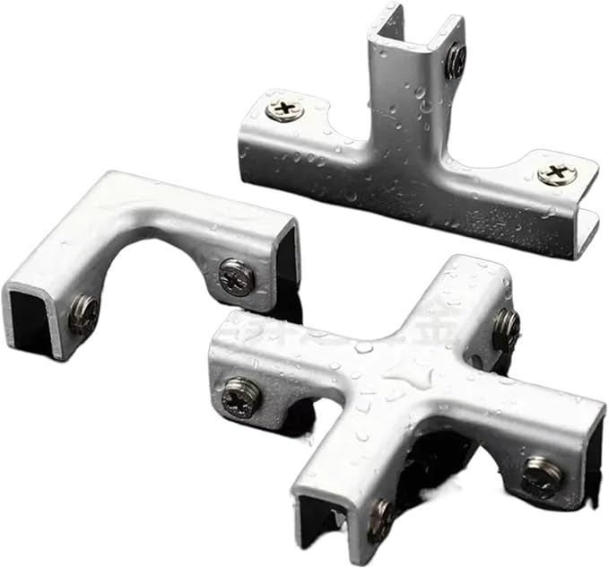 Aquarium lid Clips T Cross L-Shaped Glass Fixing Clip Glass Combination, Fixing Bracket Reinforced Clip Ceramic Tile Fish Tank Accessories(T12.5- T Type 8-10mm)
