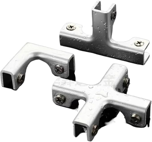 Aquarium lid Clips T Cross L-Shaped Glass Fixing Clip Glass Combination, Fixing Bracket Reinforced Clip Ceramic Tile Fish Tank Accessories(T12.5- T Type 8-10mm)