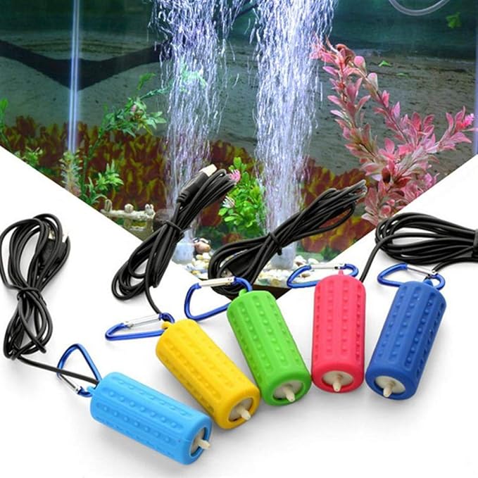 Ochine Aquarium Air Pump Portable Ultra Quiet Aquarium Air Pumps Mini USB Oxygen Fish Air Pump Hydroponic Oxygen Mute Energy Saving Supplies with Accessories for Fish Tank