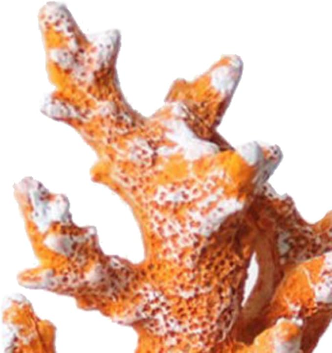 Taotenish Artificial Coral Ornament Underwater Sea Plants Decorations Craft Resin Aquarium Plants Coral Fish Tank Decorations - Yellow