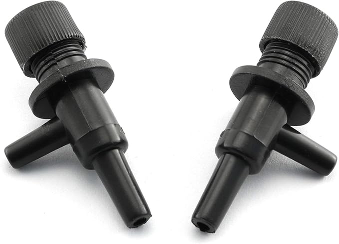DGZZI Aquarium Air Pump Valve 5PCS Black 2 Way Fish Tank Air Line Flow Control Regulator Valve