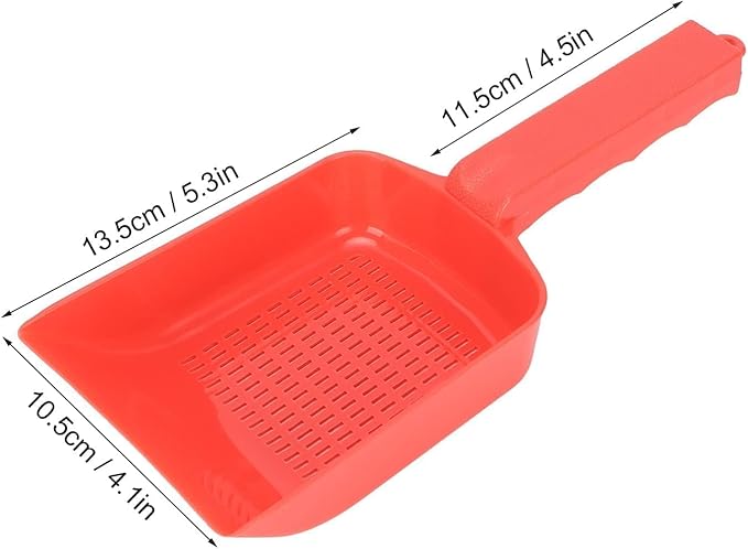 Aquarium Sand Scooper, Aquarium Gravel Sand Shovel Aquarium Scoop Clean for Home Garden Pool(Red)