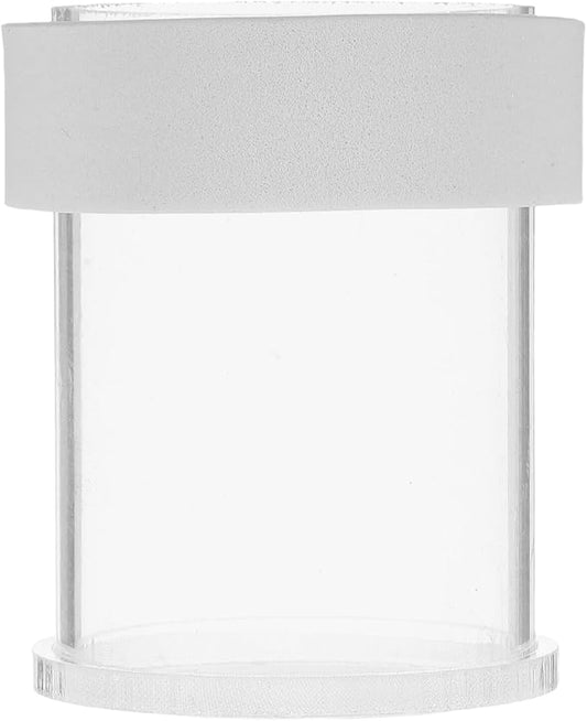 IMIKEYA Fish Aquarium Feeder Floating Shrimp Feeding Ring Large White Acrylic Fish Tank Supplies Semi-Automatic Feeding Tool for Betta and Guppy Tanks